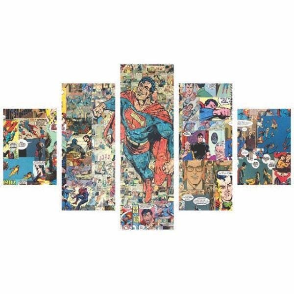 Quadro Super Homem Quadrinhos 200X100 - 1