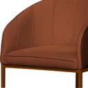Ver imagem 7 de Banco Banqueta Alta Poltrona Mia Base de Metal Bronze Veludo Cor:terracota
