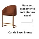 Ver imagem 5 de Banco Banqueta Alta Poltrona Mia Base de Metal Bronze Veludo Cor:terracota
