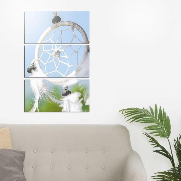 Quadro Decorativo Filtro Dos Sonhos Vertical 3 Peças - 3