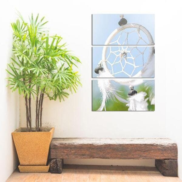 Quadro Decorativo Filtro Dos Sonhos Vertical 3 Peças - 2