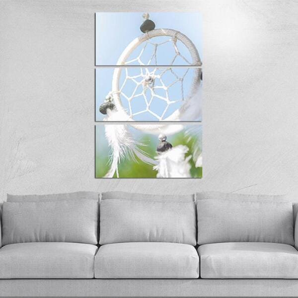 Quadro Decorativo Filtro Dos Sonhos Vertical 3 Peças - 4