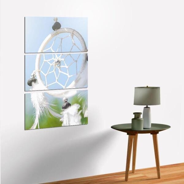 Quadro Decorativo Filtro Dos Sonhos Vertical 3 Peças - 5