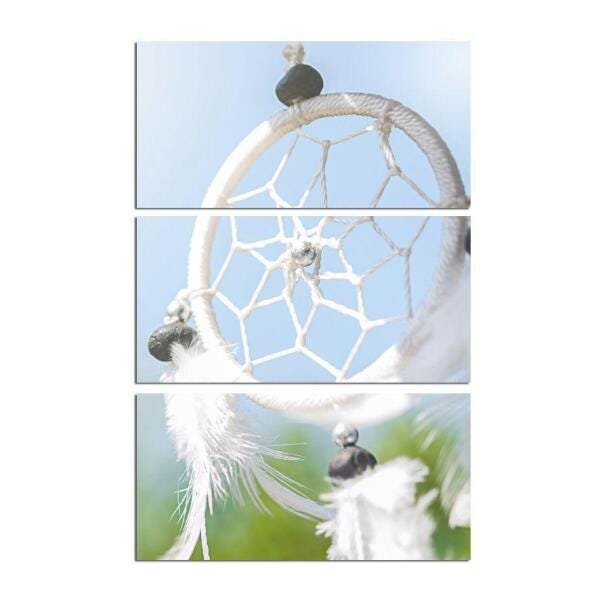 Quadro Decorativo Filtro Dos Sonhos Vertical 3 Peças - 1
