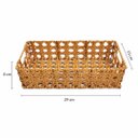 Ver imagem 4 de Cesto Caixa Decorativo Organizador Retangular Palhinha 29cm Bege Casa Quarto Cozinha