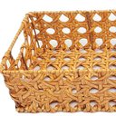 Ver imagem 3 de Cesto Caixa Decorativo Organizador Retangular Palhinha 29cm Bege Casa Quarto Cozinha