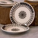 Ver imagem 3 de Prato de Sobremesa Cerâmica Estampa Donna Folk 18cm 1un - Biona 061394