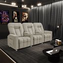 Ver imagem 6 de Poltrona Reclinável 3 lugares para Sala de Cinema Pequim Linho Bege - Gran Belo
