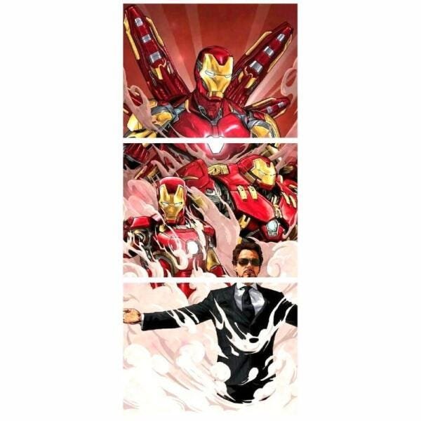 Quadro Homem De Ferro Tony Stark 40X95 - 1