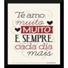 Kit 3 Quadros Decorativos Frases Amor Love 25X30Cm Com Vidro - 3