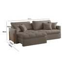 Ver imagem 2 de Sofá Cama Lisboa Retrátil e Reclinável 200cm Braço 10cm Meu Sofá Online