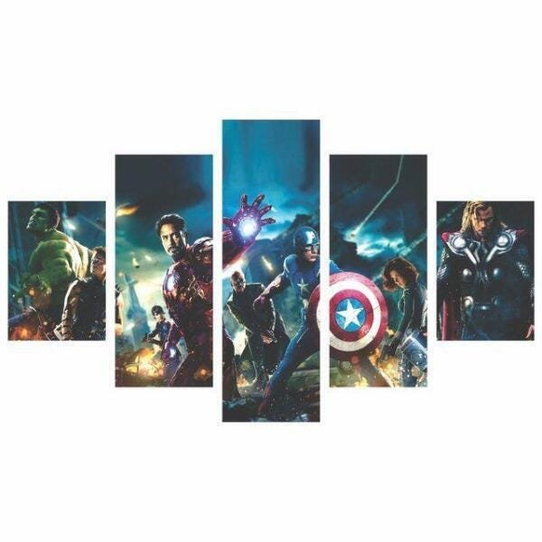 Quadro Vingadores Herois Marvel 114X65 - 1
