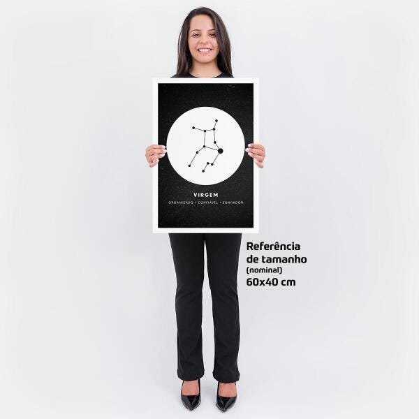 Quadro Decorativo Signo Virgem Com Moldura - 3