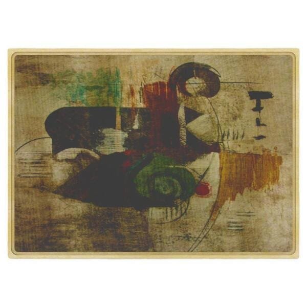 Quadro Trenddecor Abstrato08 Borda Em Rebaixo 75X50Cm - 1