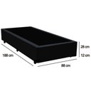 Ver imagem 6 de Cama Box Solteiro Sintético Sereneprime Preto 88x188x40