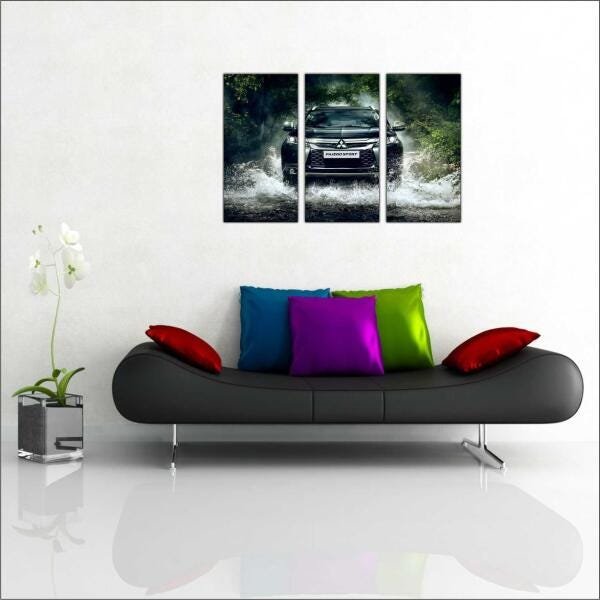 Quadro Decorativo Carro Pajero Pajero Com 3 Peças - 2