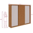Ver imagem 4 de Guarda Roupa Casal MDF Lopas Ollie 3 Portas Amêndoa/Off