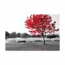 Quadro Arvore Folha Vermelho Decorativo Quarto Sala Hall - 3