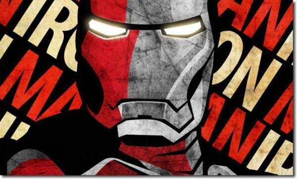 Quadro Decorativo Ironman Homem De Ferro Varias Peças - 1