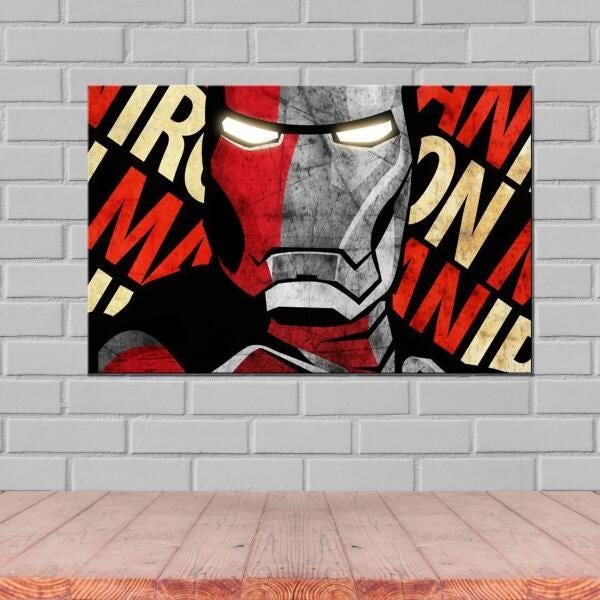Quadro Decorativo Ironman Homem De Ferro Varias Peças - 4