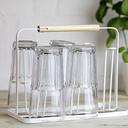 Ver imagem 4 de Escorredor de Copo de Metal com Alça Porta Copos Suporte 6 Copos Metalla Branco