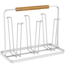 Ver imagem 1 de Escorredor de Copo de Metal com Alça Porta Copos Suporte 6 Copos Metalla Branco