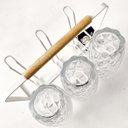 Ver imagem 3 de Escorredor de Copo de Metal com Alça Porta Copos Suporte 6 Copos Metalla Branco