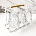 Ver imagem 2 de Escorredor de Copo de Metal com Alça Porta Copos Suporte 6 Copos Metalla Branco