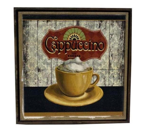 Quadro Linho Antique Mapa Mar 60X90Cm - 1