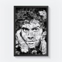 Ver imagem 2 de Quadro Cazuza Frase Para Sala Com Moldura Moderna P&B