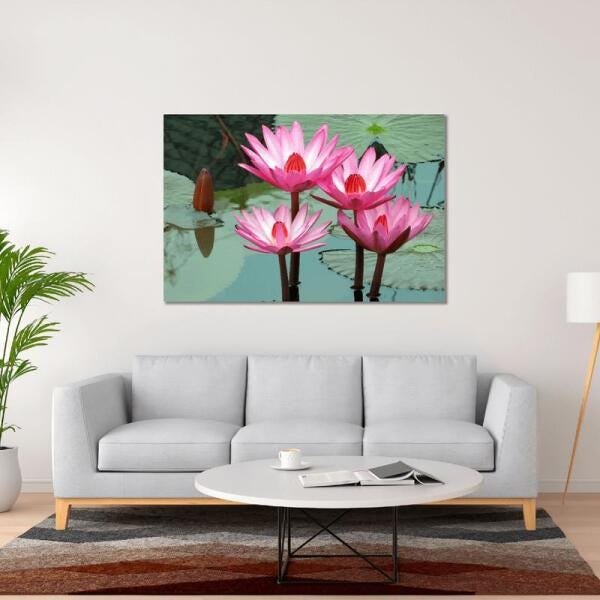 Quadro Flores Para Escritório Recepção Flor De Lótus - 2
