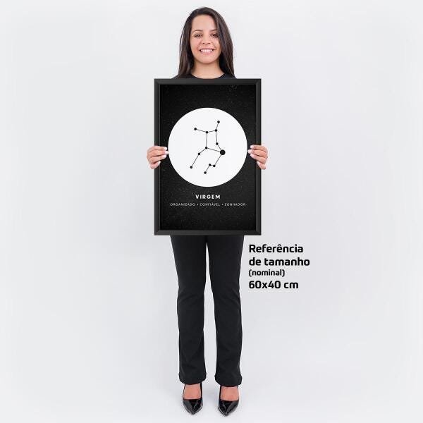 Quadro Para Sala Signo Virgem Com Moldura - 3