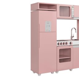 Cozinha Infantil Lali C/ Refrigerador, Fogão, Micro-ondas, Máq. Lavar/tabua Passar Rose - 8
