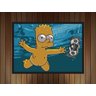 Quadro Desenho Simpsons Bart Nirvana Nevermind Com Moldura - 4
