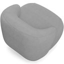 Ver imagem 4 de Poltrona Decorativa Orgânica Giratória Living Barolo L06 Linho Cinza Escuro