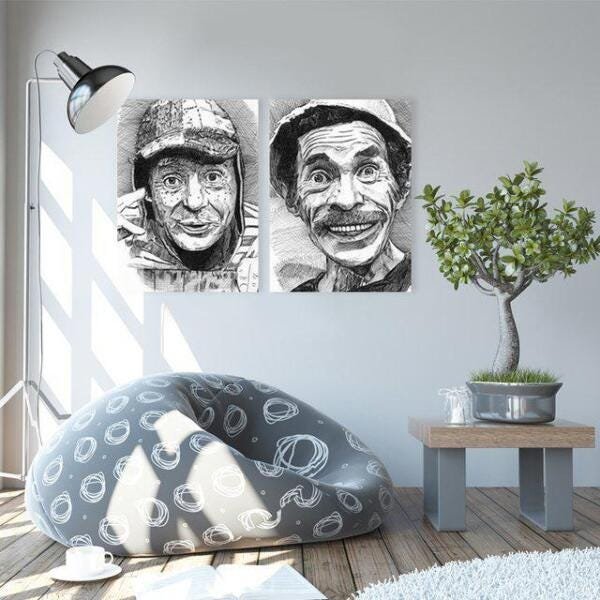 Quadro chaves preto branco 22x30 - 2