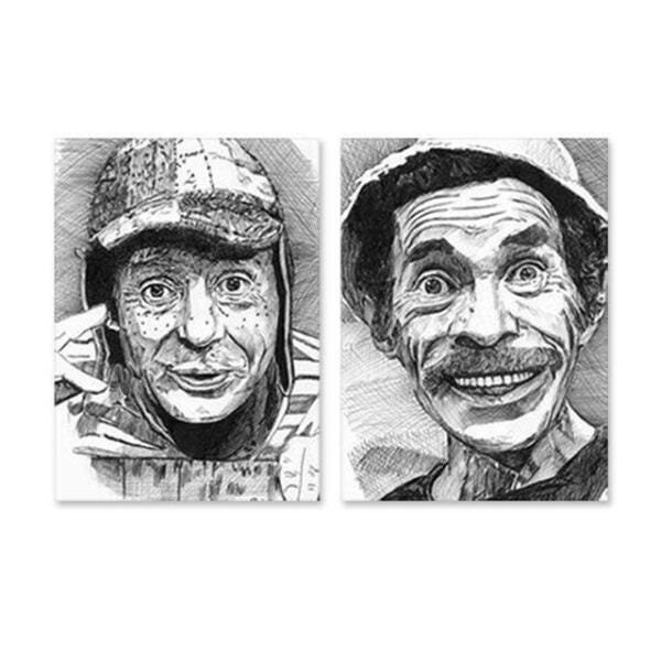 Quadro chaves preto branco 22x30 - 1