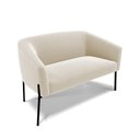 Ver imagem 1 de Sofá Namoradeira 2 Lugares Pé Ferro Preto Stella Bouclê D03 - D'rossi