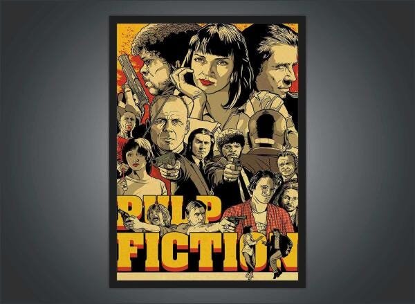 Quadro Decorativo Pulp Fiction Filmes Cinema Moldura G01 - 4