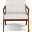 Ver imagem 6 de Kit 02 Poltronas Decorativas Com Cintas De Corano Laís B04 Bouclê Cru - Lyam Decor