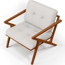 Ver mais imagens de Kit 02 Poltronas Decorativas Com Cintas De Corano Laís B04 Bouclê Cru - Lyam Decor
