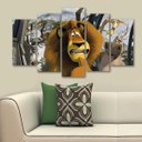Ver imagem 1 de Quadro Decorativo Desenho Infantil Mandagascar Varias Peças