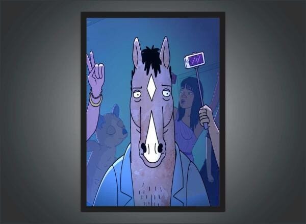 Quadro Anime Bojack Horseman Desenho com Moldura G01 - 1