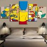 Quadro Mosaico 5 Peças Simpsons Adulto Desenhos - 1