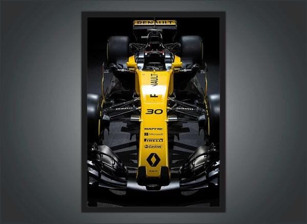 Quadro Decorativo Fórmula 1 Carro Esporte Moldura G06 - 2