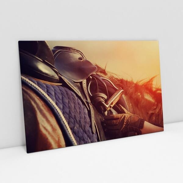 Quadro Decorativo Cavalo Cela Sunset Moderno Para Sitio Sala - 1