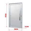 Ver imagem 2 de Porta Pivotante Alumínio Lambril c/Puxador Dir. Elite Branco 216x150 Brimak