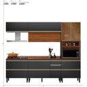 Ver imagem 6 de Cozinha Modulada Proença 5 Peças com Paneleiro 1 Forno Nogueira Touch-carbono Prime Tx - Demartêz