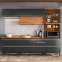 Ver imagem 4 de Cozinha Modulada Proença 5 Peças com Paneleiro 1 Forno Nogueira Touch-carbono Prime Tx - Demartêz