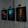 Coleção The Lord Of The Rings - 3 Quadros - 30X40 Cm - 2